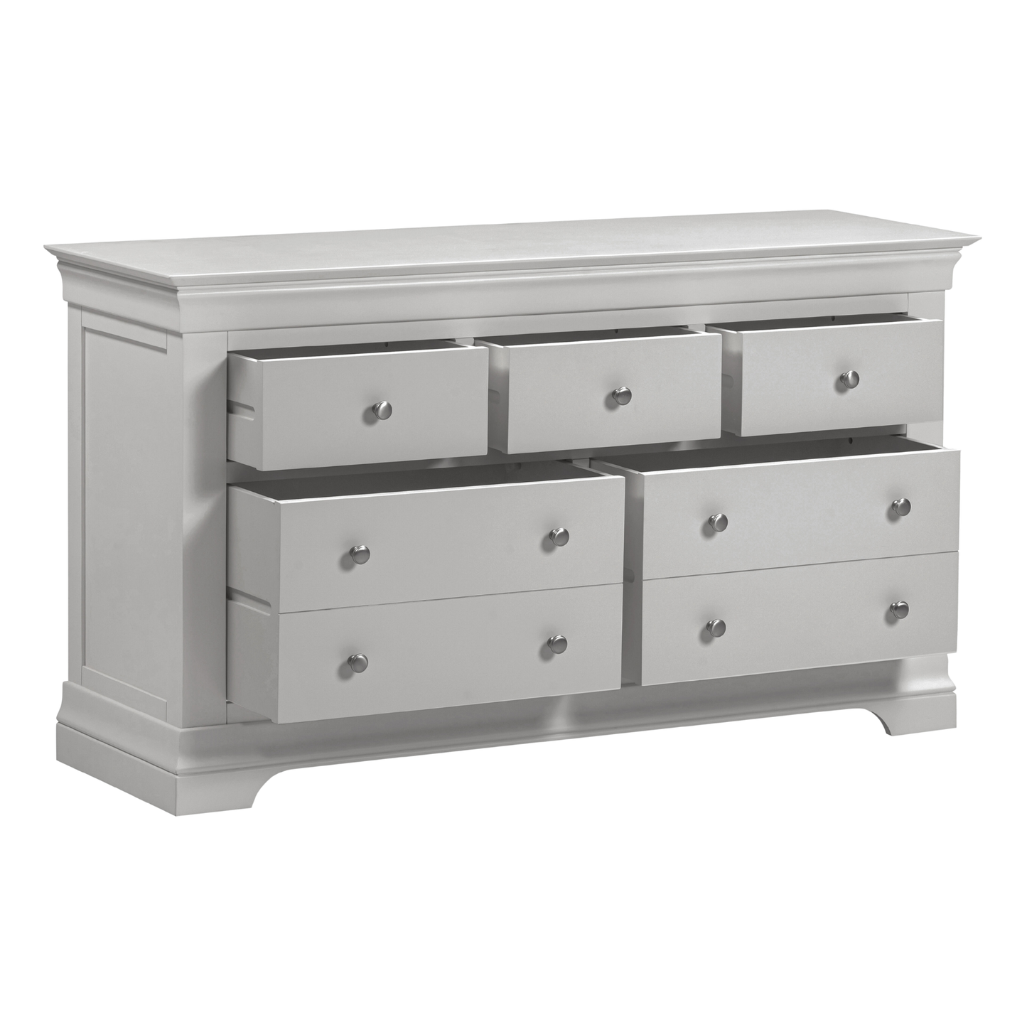 Bordeaux 3+2 Drawer Chest Pebble Grey Modern Storage