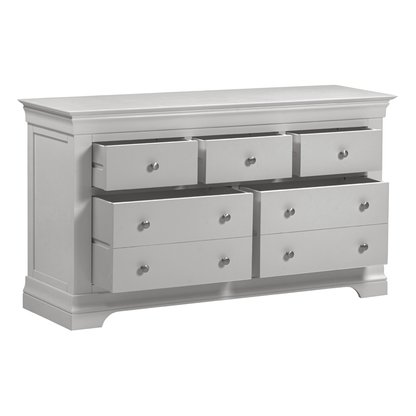 Bordeaux 3+2 Drawer Chest Pebble Grey Modern Storage