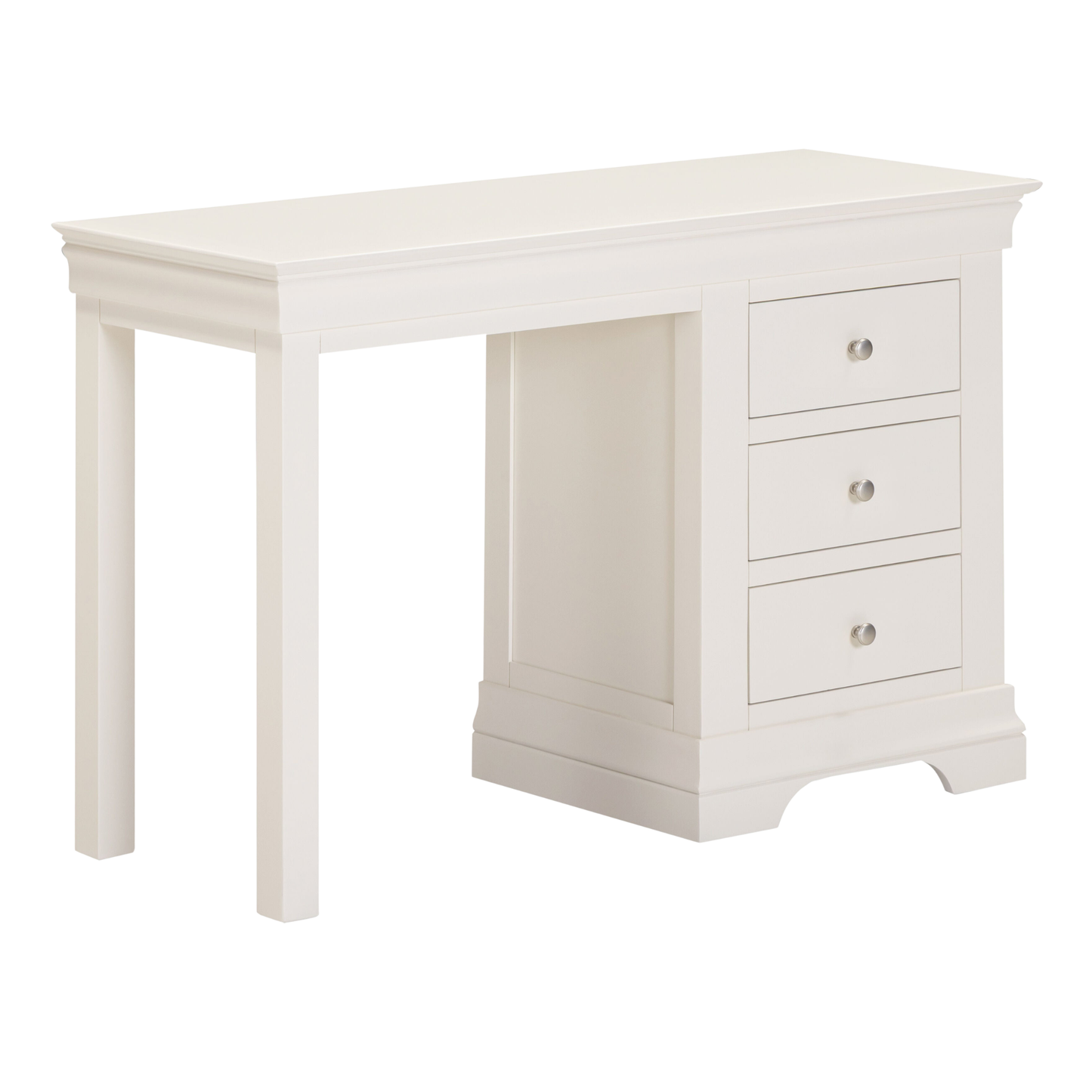 Bordeaux 3 Drawer Dressing Table Set Ivory Oat Fabric Vanity Set