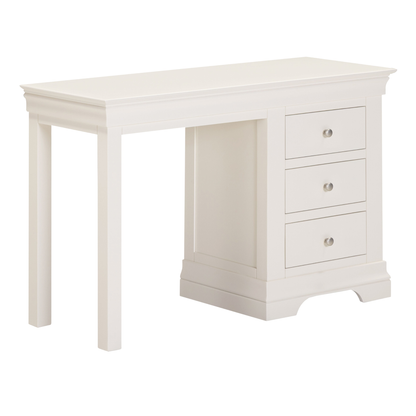 Bordeaux 3 Drawer Dressing Table Set Ivory Oat Fabric Vanity Set