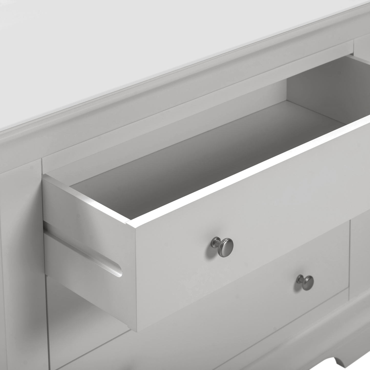 Bordeaux 3 Drawer Chest Pebble Grey Storage Unit
