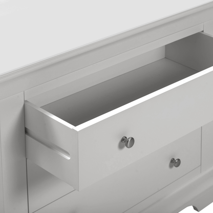 Bordeaux 3 Drawer Chest Pebble Grey Storage Unit