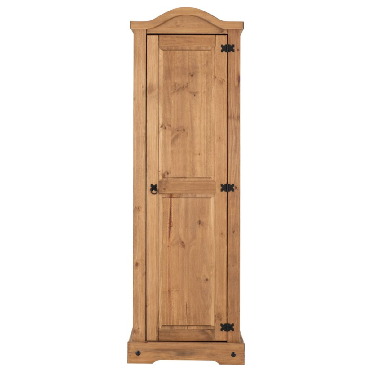 Corona 1 Door Wardrobe Distressed Waxed Pine with Shelf