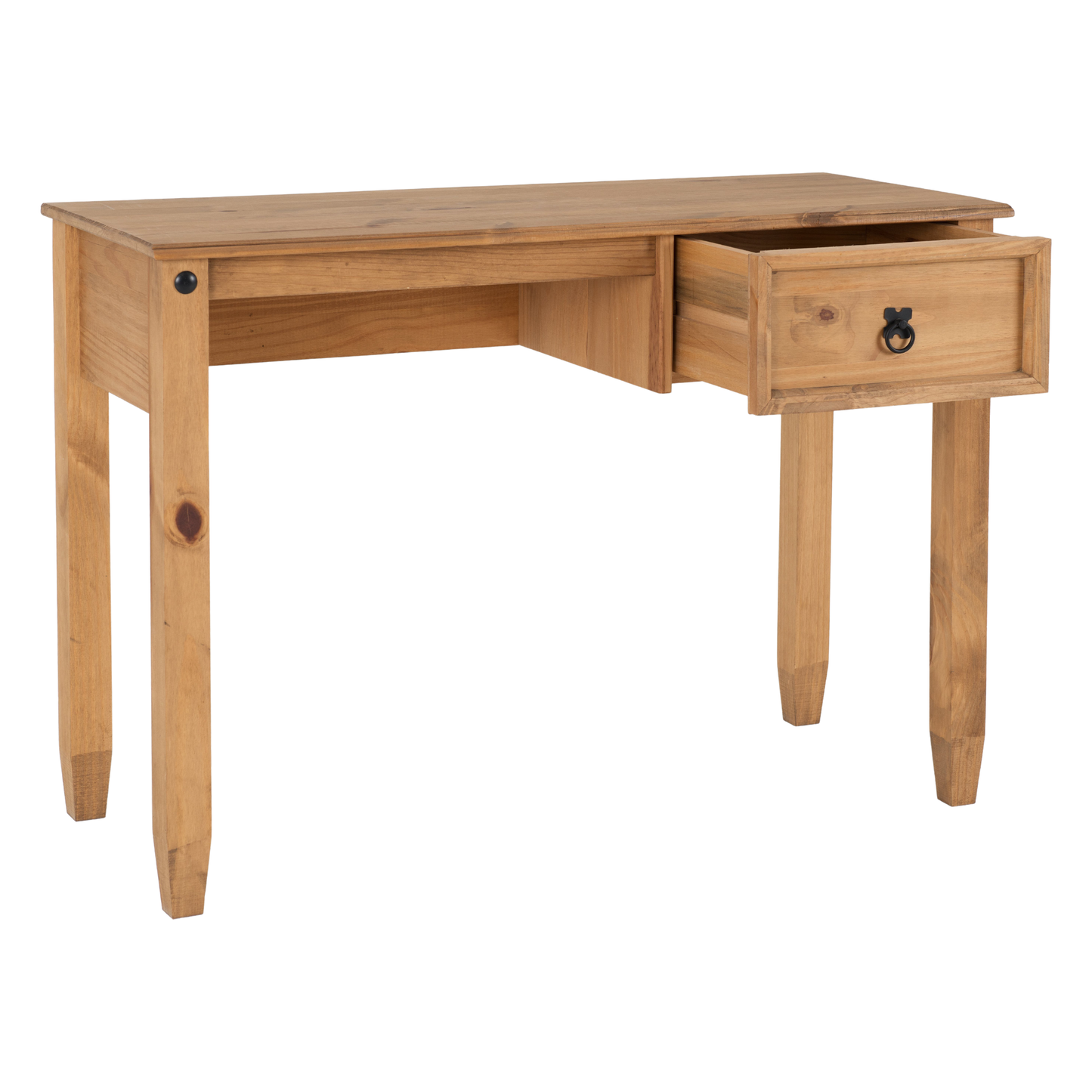 Budget Mexican Study Desk Distressed Waxed Pine Rustic Design