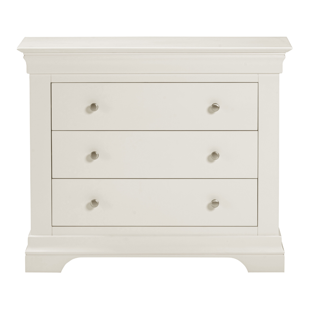 Bordeaux 3 Drawer Chest – Ivory Storage Solution