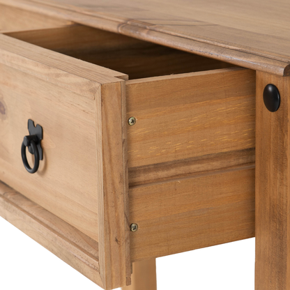 Budget Mexican Study Desk Distressed Waxed Pine Rustic Design