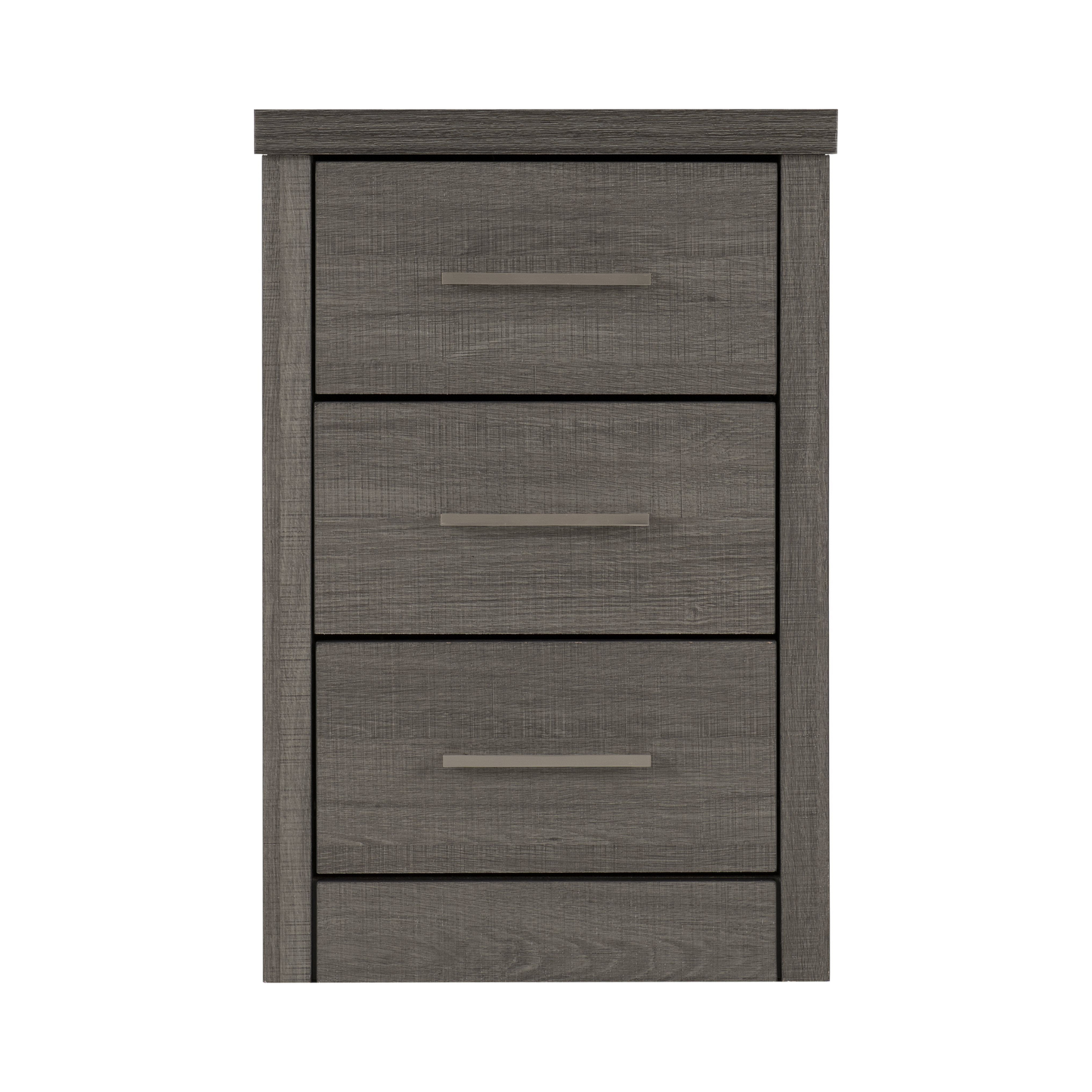 Lisbon 3 Drawer Bedside – Black Wood Grain Storage