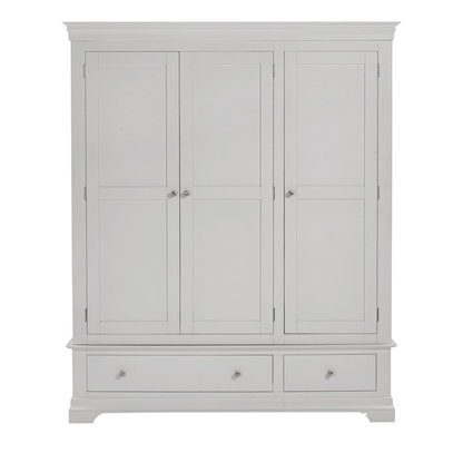 Bordeaux 3 Door Wardrobe Pebble Grey Modern Storage Solution