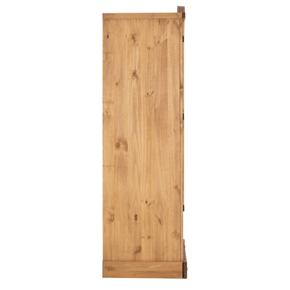 Corona 2 Door 1 Drawer Wardrobe Distressed Waxed Pine