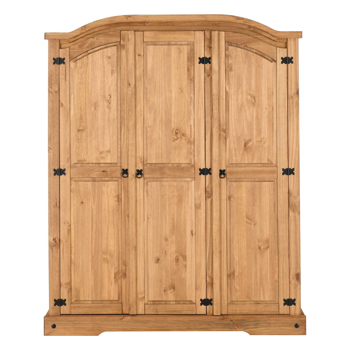 Corona 3 Door Wardrobe - Distressed Waxed Pine