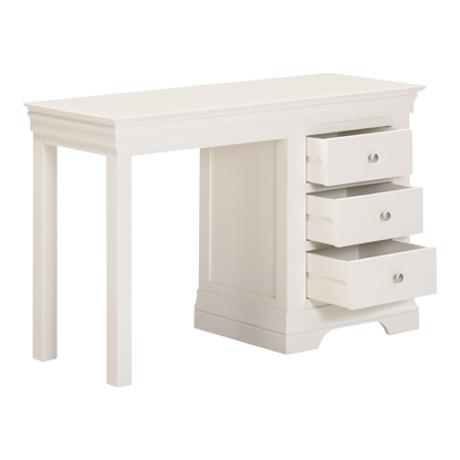 Bordeaux 3 Drawer Dressing Table Set Ivory Oat Fabric Vanity Set