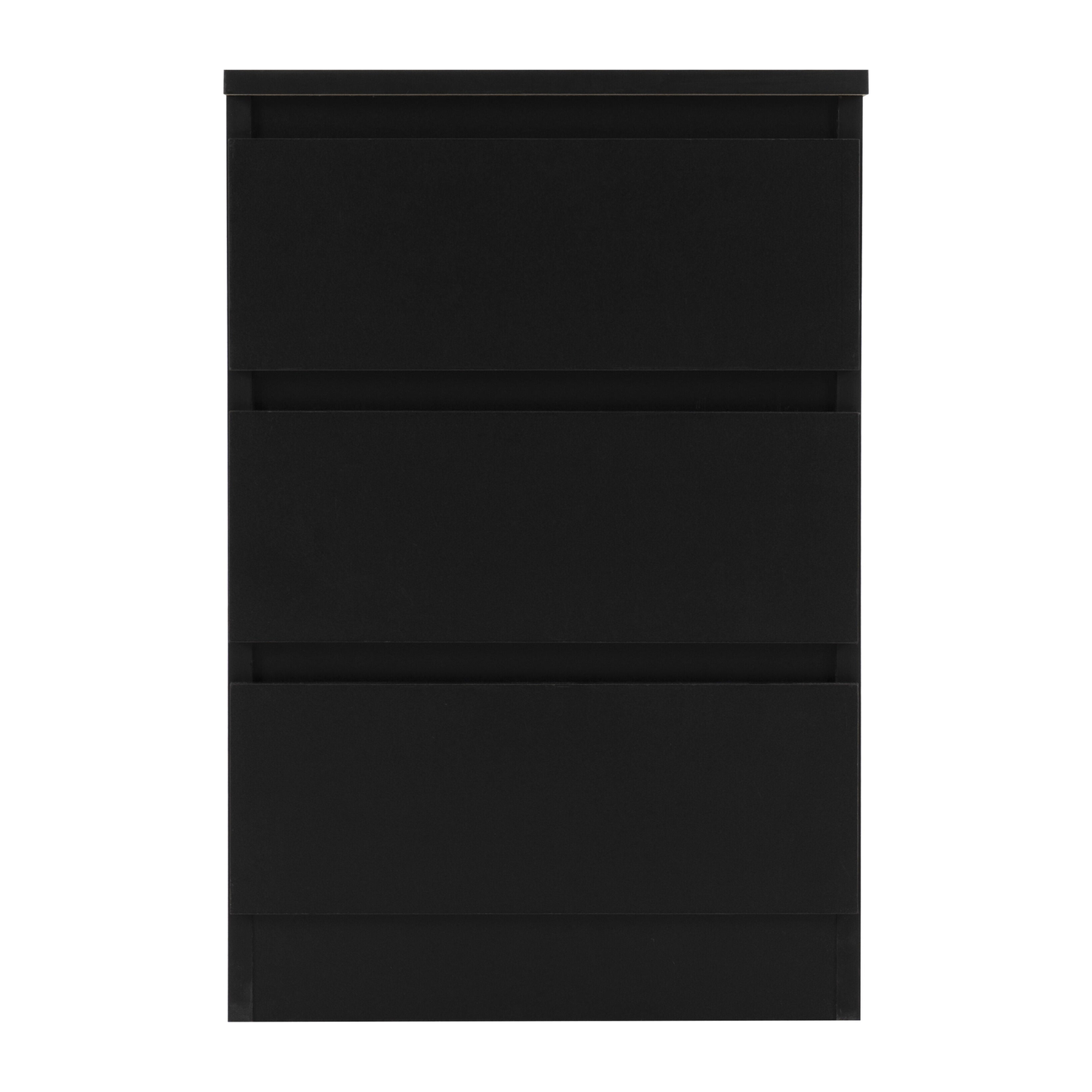 Malvern 3 Drawer Bedside – Black Storage
