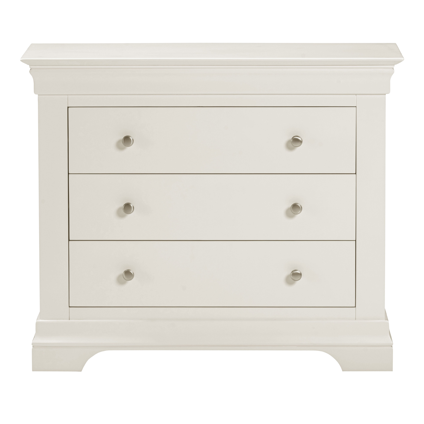 Bordeaux 3 Drawer Chest Ivory Storage Unit