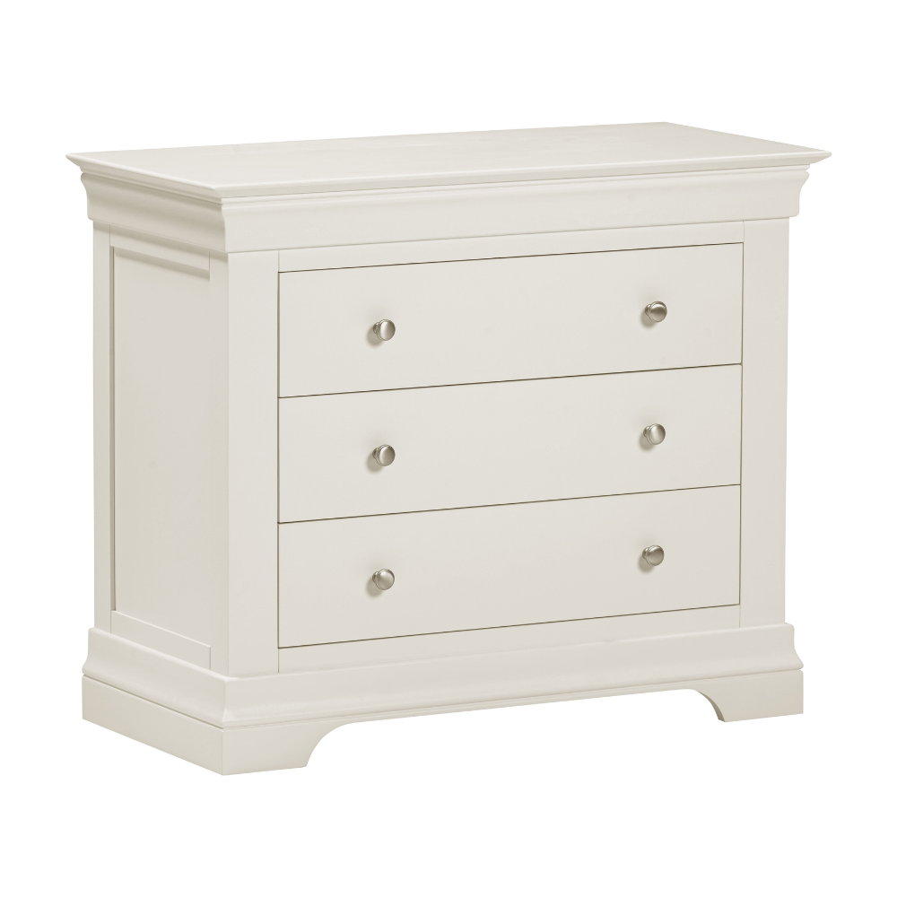 Bordeaux 3 Drawer Chest – Ivory Storage Solution