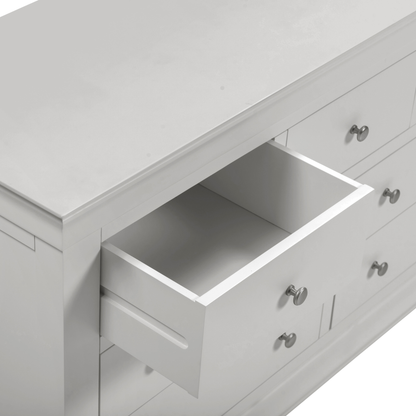 Bordeaux 3+2 Drawer Chest Pebble Grey Modern Storage