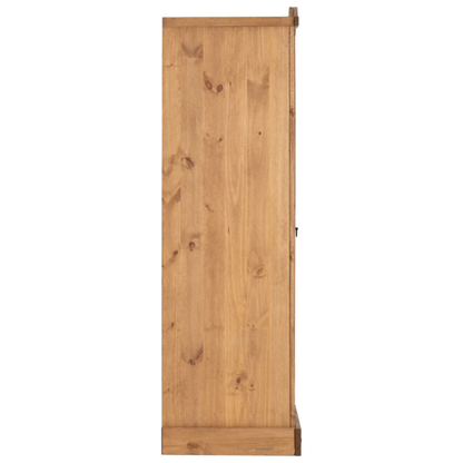 Corona 1 Door Wardrobe Distressed Waxed Pine with Shelf