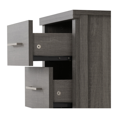 Lisbon 3 Drawer Bedside – Black Wood Grain Storage