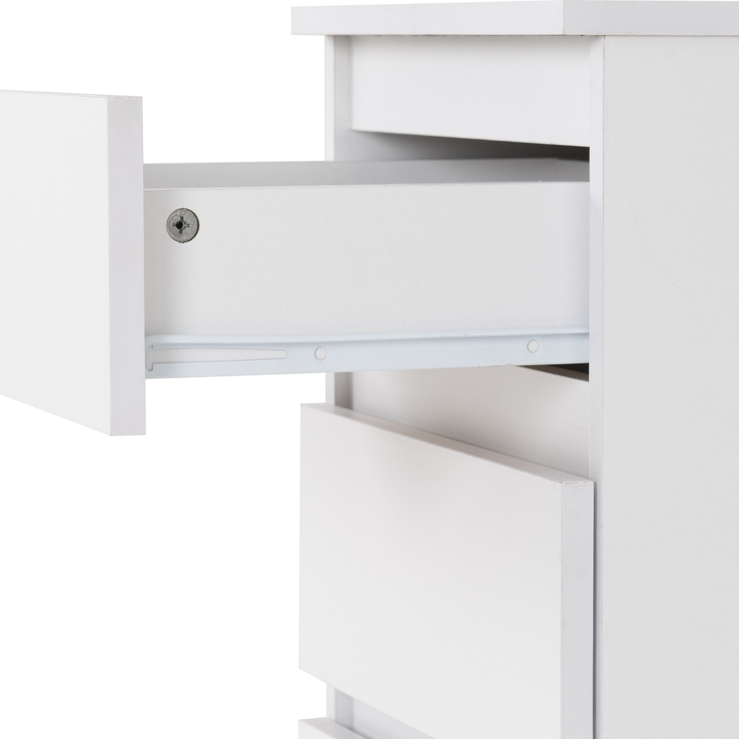 Malvern 3 Drawer Bedside – White Storage