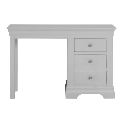 Bordeaux 3 Drawer Dressing Table Pebble Grey Vanity Desk