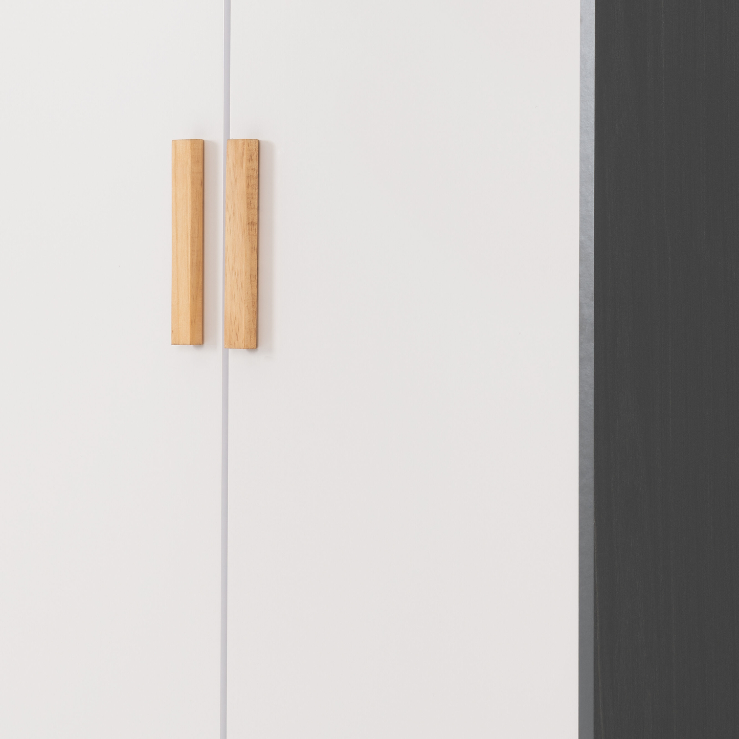Cleveland 2 Door Wardrobe White/Grey Metal Effect Storage