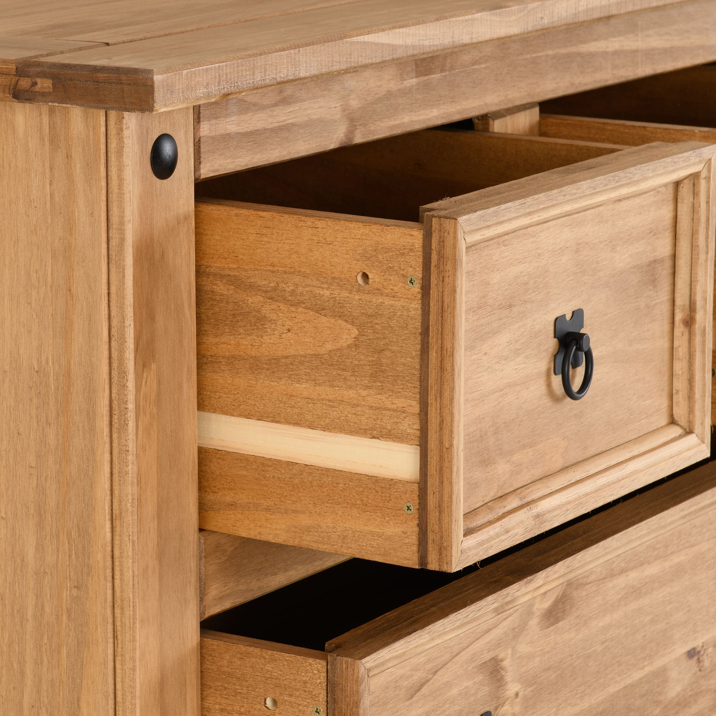 Corona 2+2 Drawer Chest Distressed Waxed Pine