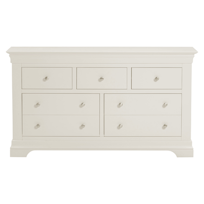 Bordeaux 3+2 Drawer Chest Ivory MDF Oak
