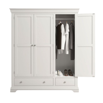 Bordeaux 3 Door Wardrobe Ivory Modern Storage Solution