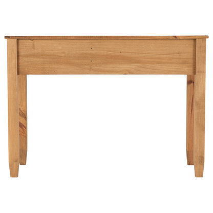 Budget Mexican Study Desk Distressed Waxed Pine Rustic Design