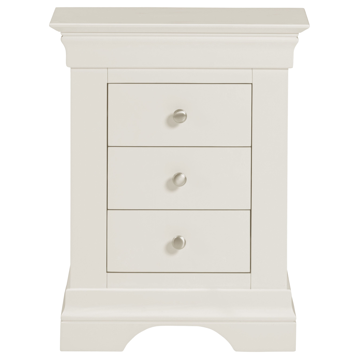 Bordeaux 3 Drawer Bedside Ivory Storage Solution