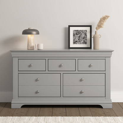 Bordeaux 3+2 Drawer Chest Pebble Grey Modern Storage