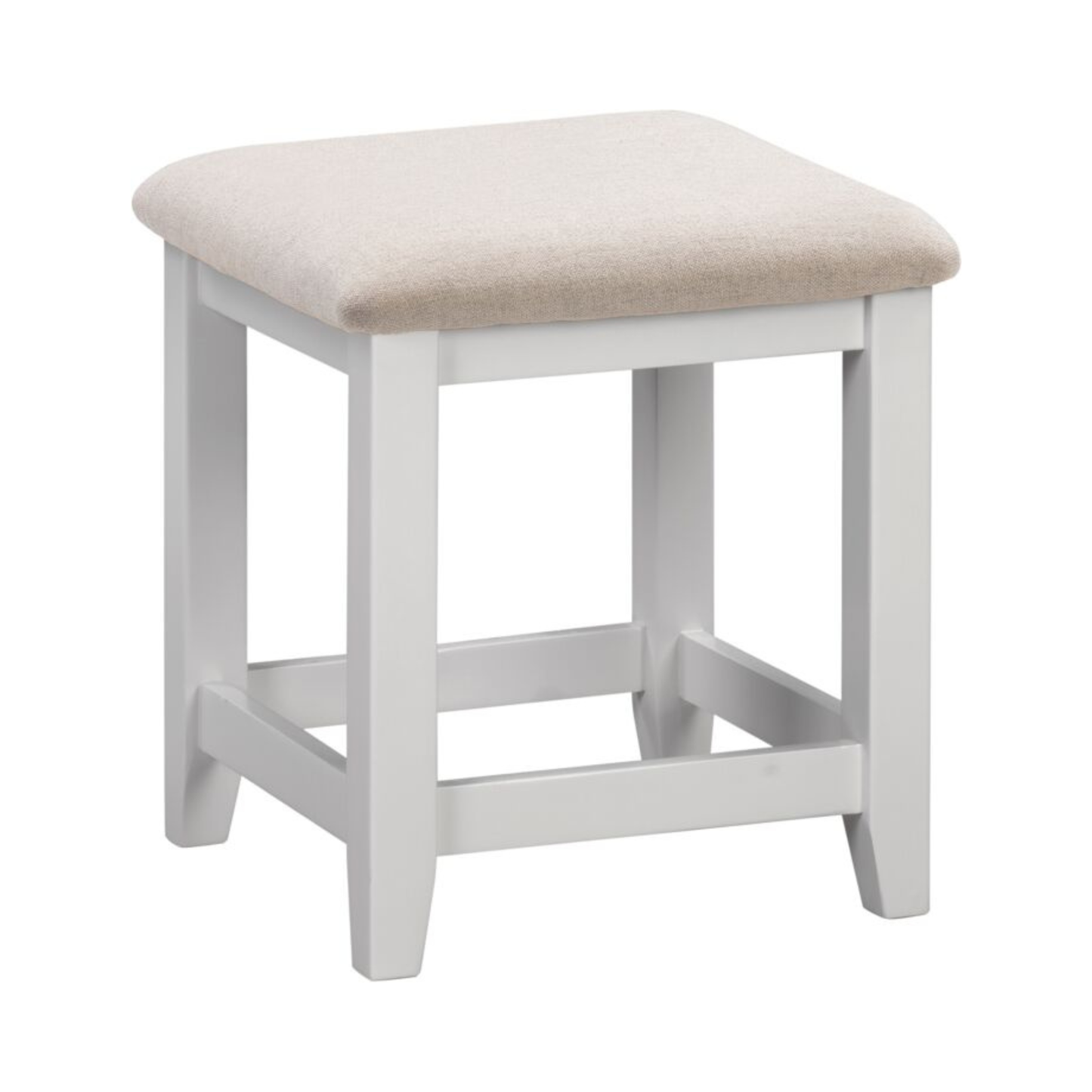 Windsor Dressing Table Stool - Pebble Grey/Oat Fabric