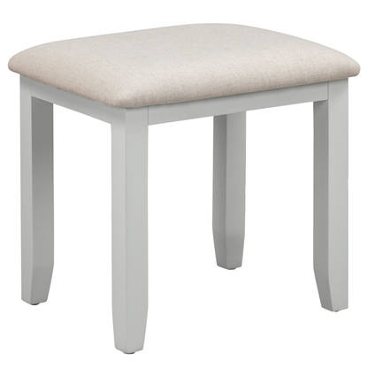 Bordeaux Dressing Table Stool Ivory Oat Fabric Stylish Seat