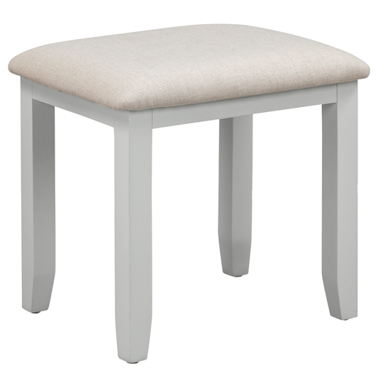 Bordeaux Dressing Table Stool Ivory Oat Fabric Stylish Seat