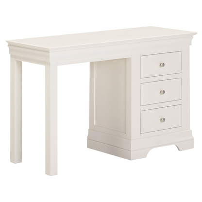 Bordeaux 3 Drawer Dressing Table Ivory Vanity Desk