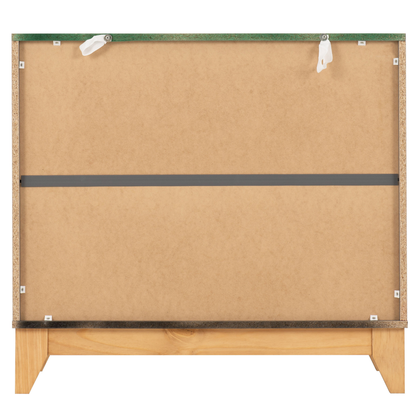 Cleveland 3 Drawer Chest White/Grey Metal Effect Storage