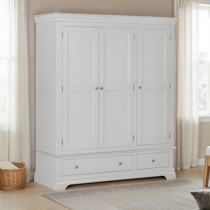 Bordeaux 3 Door Wardrobe Pebble Grey Modern Storage Solution