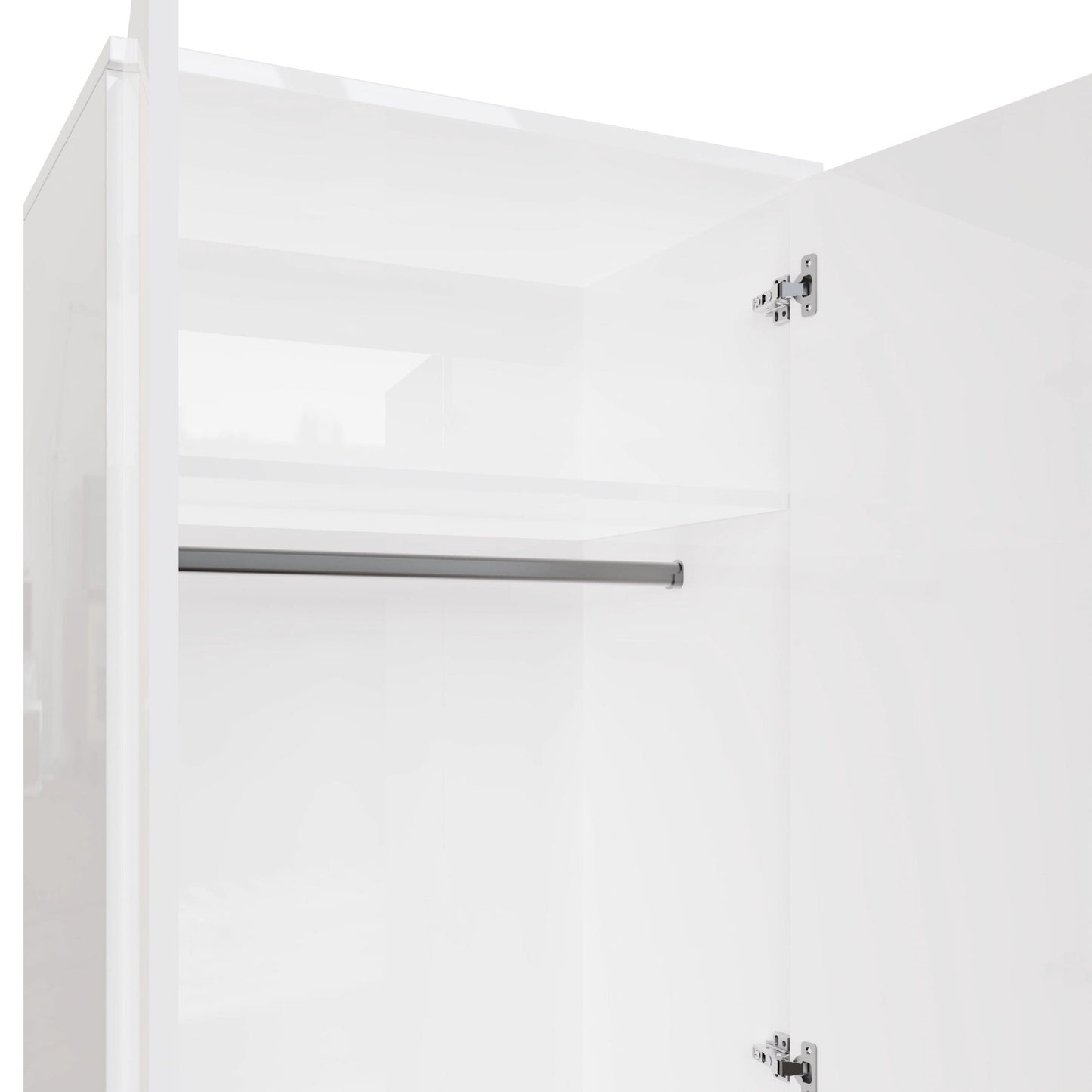 FWStyle Veloce 2 Door Wardrobe – White Gloss & Oak
