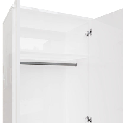 FWStyle Veloce 2 Door Wardrobe – White Gloss & Oak