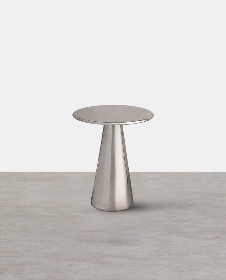 Abarca Side Table, Stainless Steel
