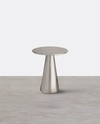Abarca Side Table, Stainless Steel