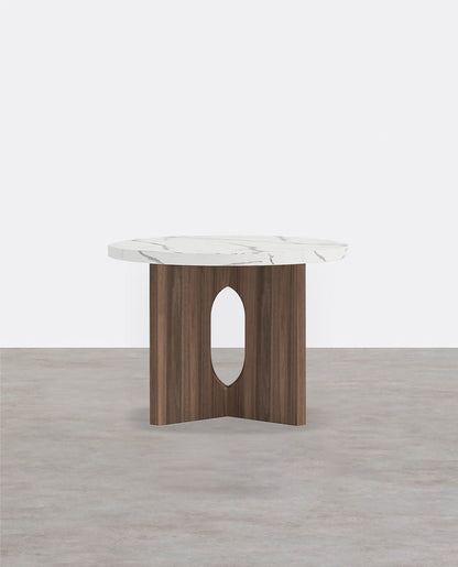 Caravaggio Round Side Table, Marble