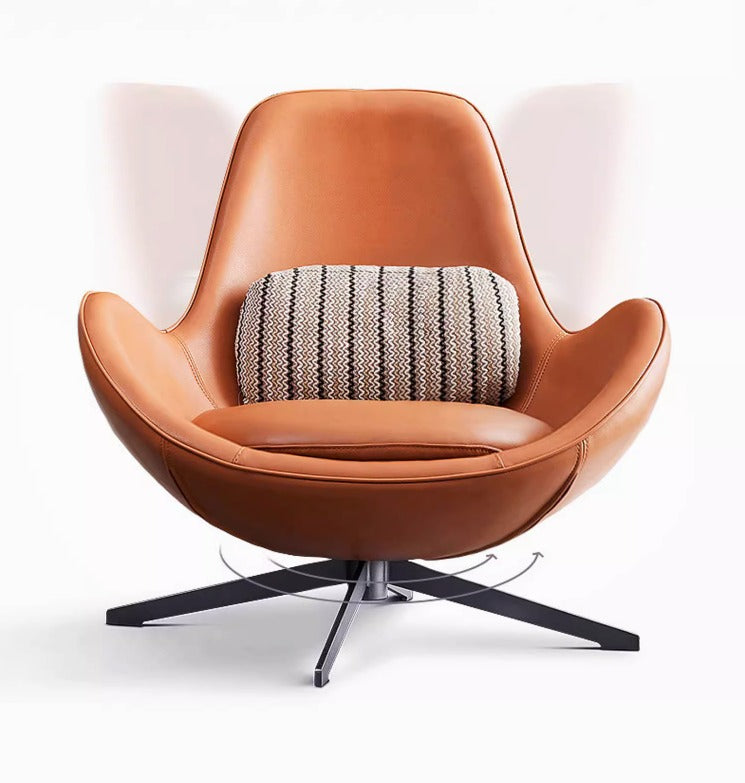 Snail Armchair, With Small Bubbles On The Leather, For Display