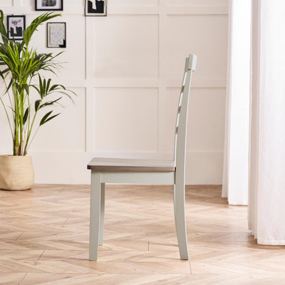 Salcombe Extending Light Grey Wooden Table with 4 Whitby Chairs & 1 Large Bench