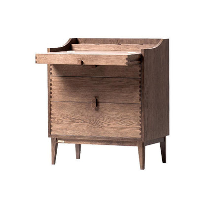 Cane Mini Side Table, Natural Rattan & Ash Esche Wood