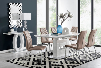 Arezzo Large Extending Dining Table and 6 Isco Chairs