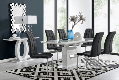 Arezzo Large Extending Dining Table and 6 Murano Chairs