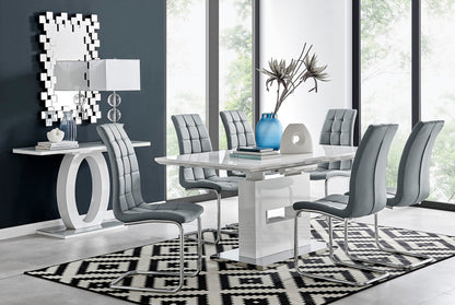 Arezzo Large Extending Dining Table and 6 Murano Chairs