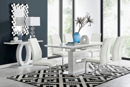 Arezzo Large Extending Dining Table and 6 Lorenzo Chairs