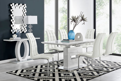 Arezzo Large Extending Dining Table and 6 Murano Chairs