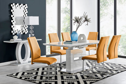 Arezzo Large Extending Dining Table and 6 Lorenzo Chairs